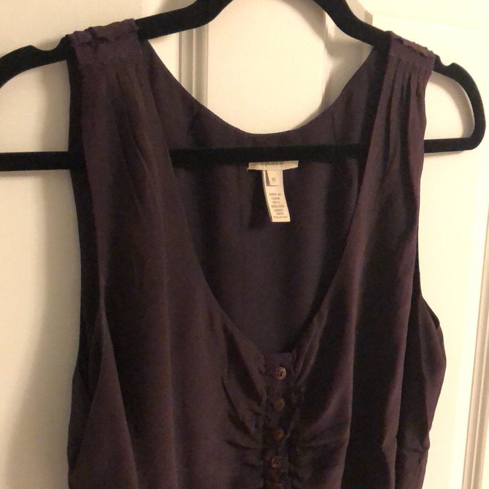 Jcrew sleeveless silk button down top